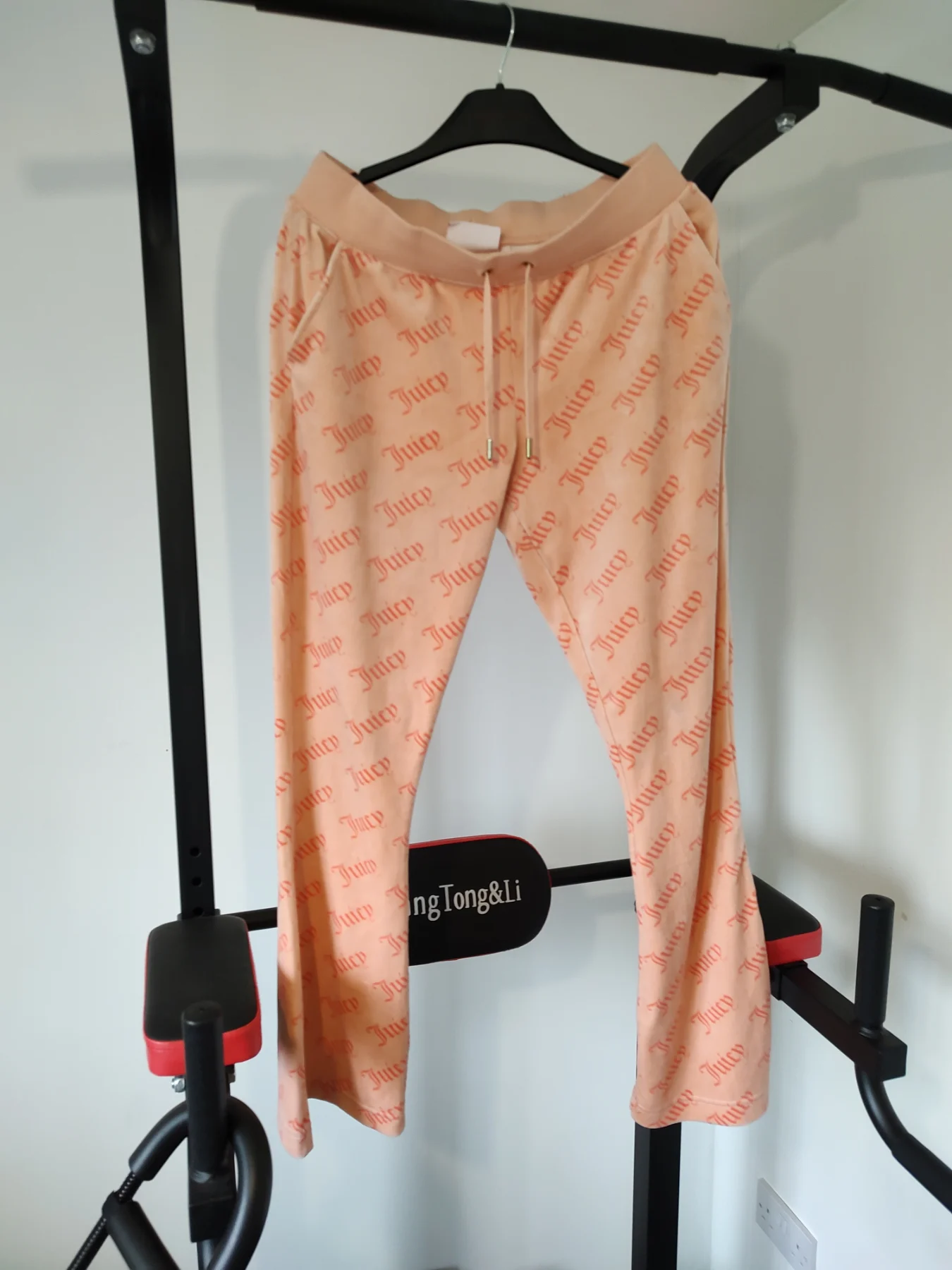 Peach Juicy Couture Velour Flares In Womens Size Medium