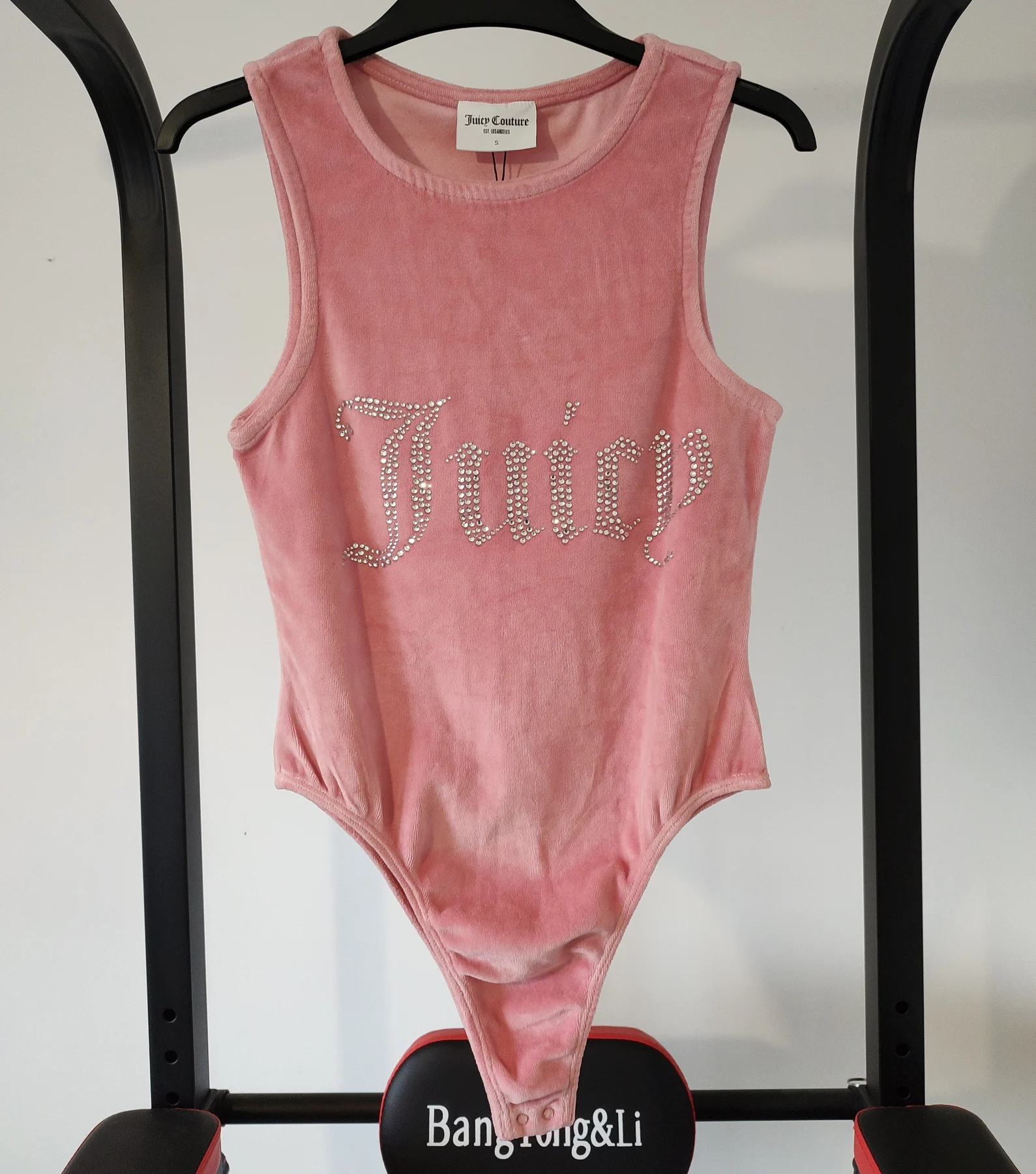 Pink Juicy Couture Velour Bodysuit In Womens Size Small
