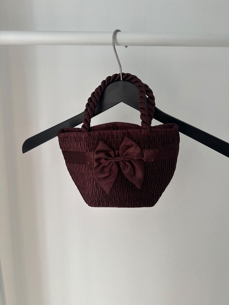 Vintage Brown/Burgundy Satin Mini Bag