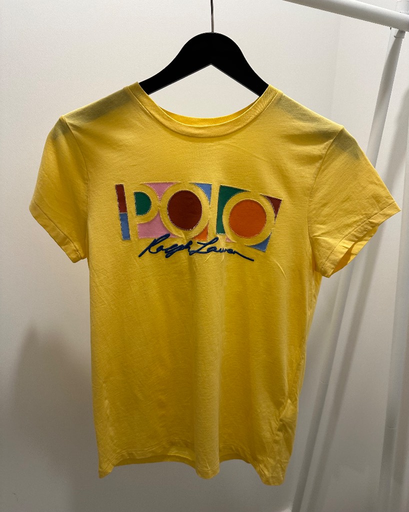 Polo Ralph Lauren Women's Yellow Graphic T-Shirt - Size S