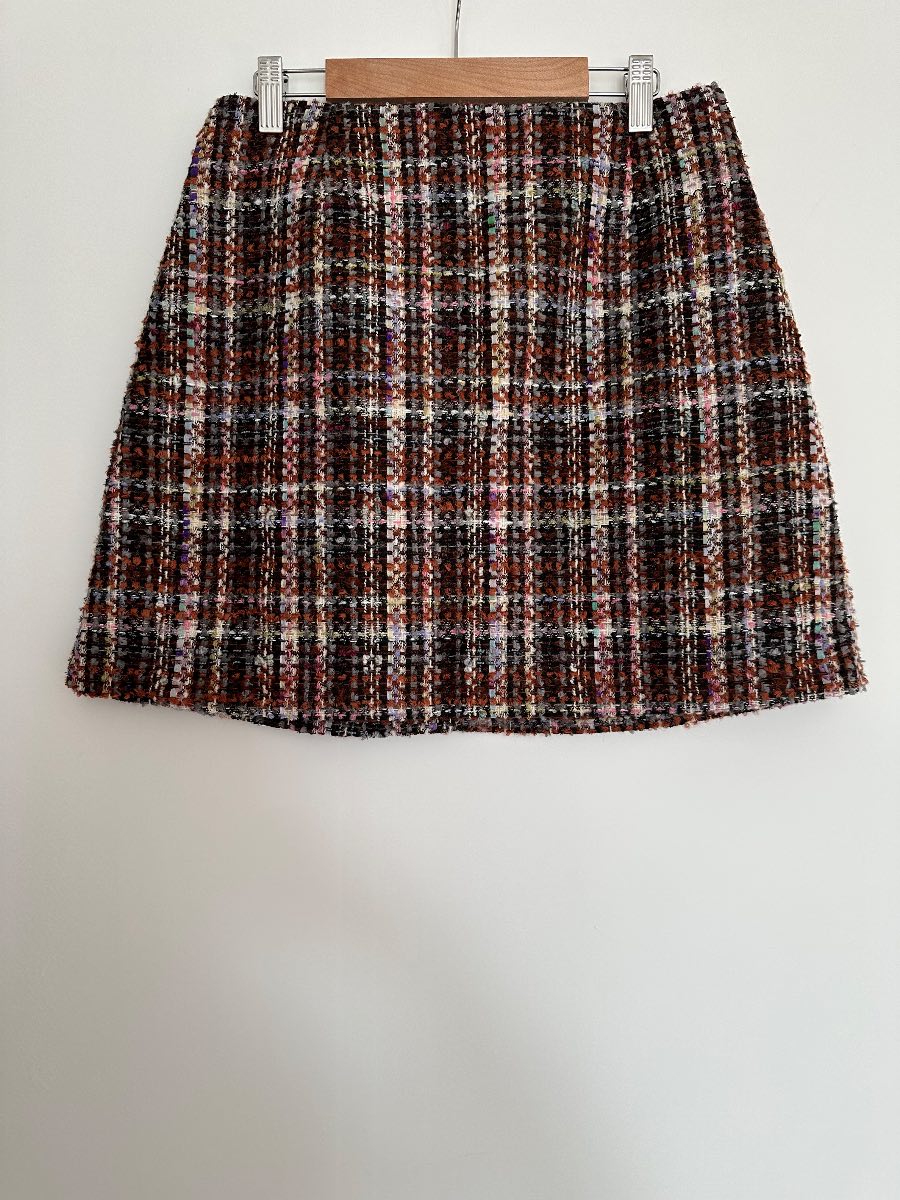 Women’s Checked Tweed Bouclé Mini Skirt