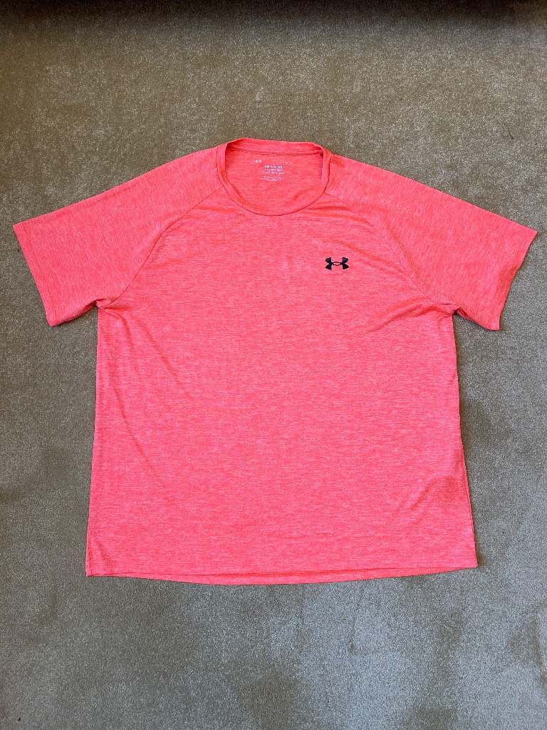 Men’s Under Armour Tech Tee in Bright Orange Size L