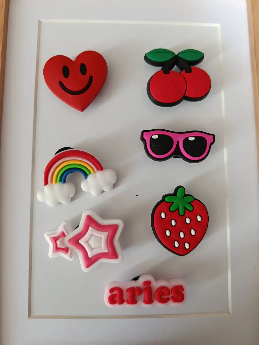Aries, zodiac, funny Red crocs clogs charms jibbits