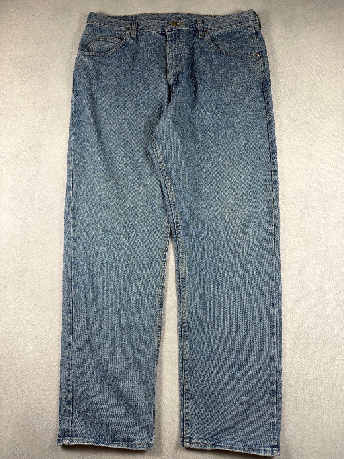 Wrangler Relaxed Fit Blue Jeans W38 L32 Baggy Straight Leg Denim