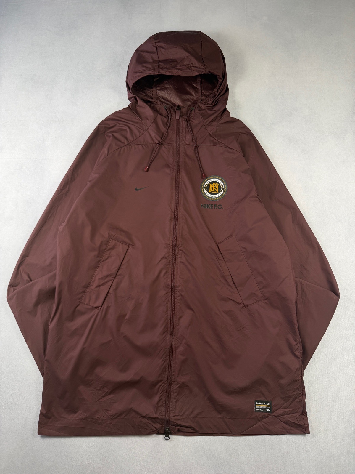 Nike F.C. Storm-FIT 1994 Hooded Jacket Burgundy Size L