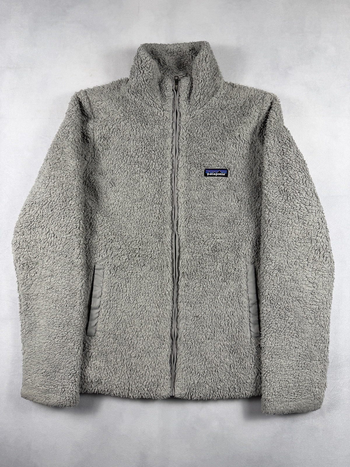 Patagonia Los Gatos Grey Fleece Jacket Size M Full Zip Sherpa Teddy Outdoor