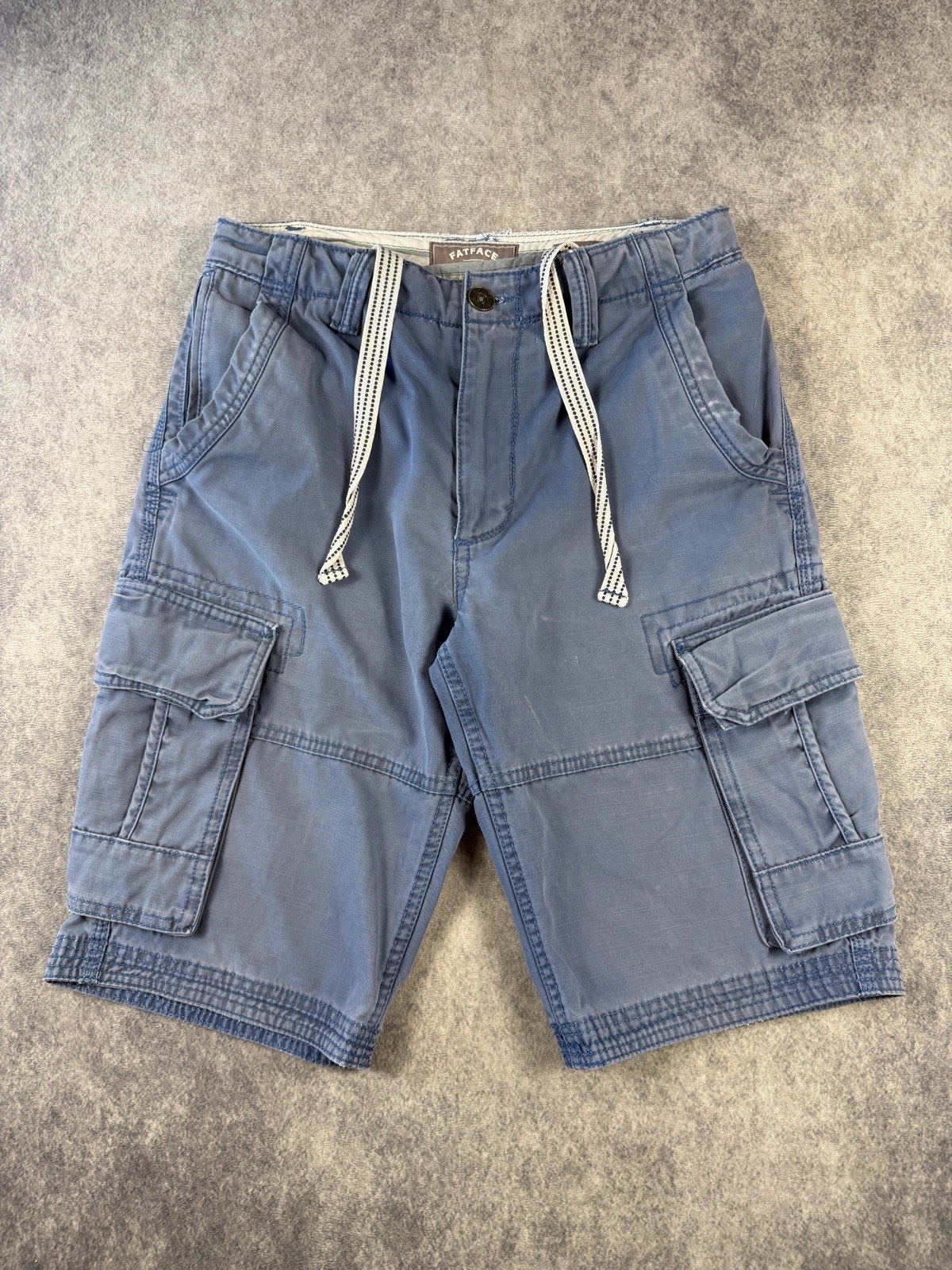 Fat Face Men’s Cargo Shorts Blue Size 30 Utility Combat Drawstring