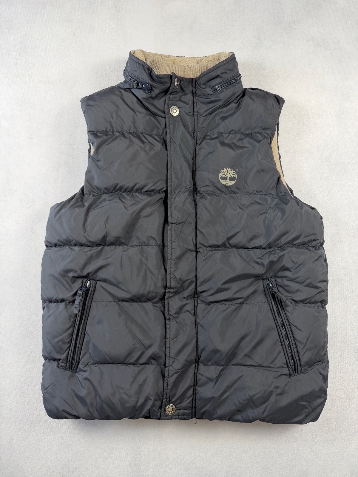 Timberland Boys Dark Navy Grey Puffer Gilet Age 12 152 Outdoor Gorpcore