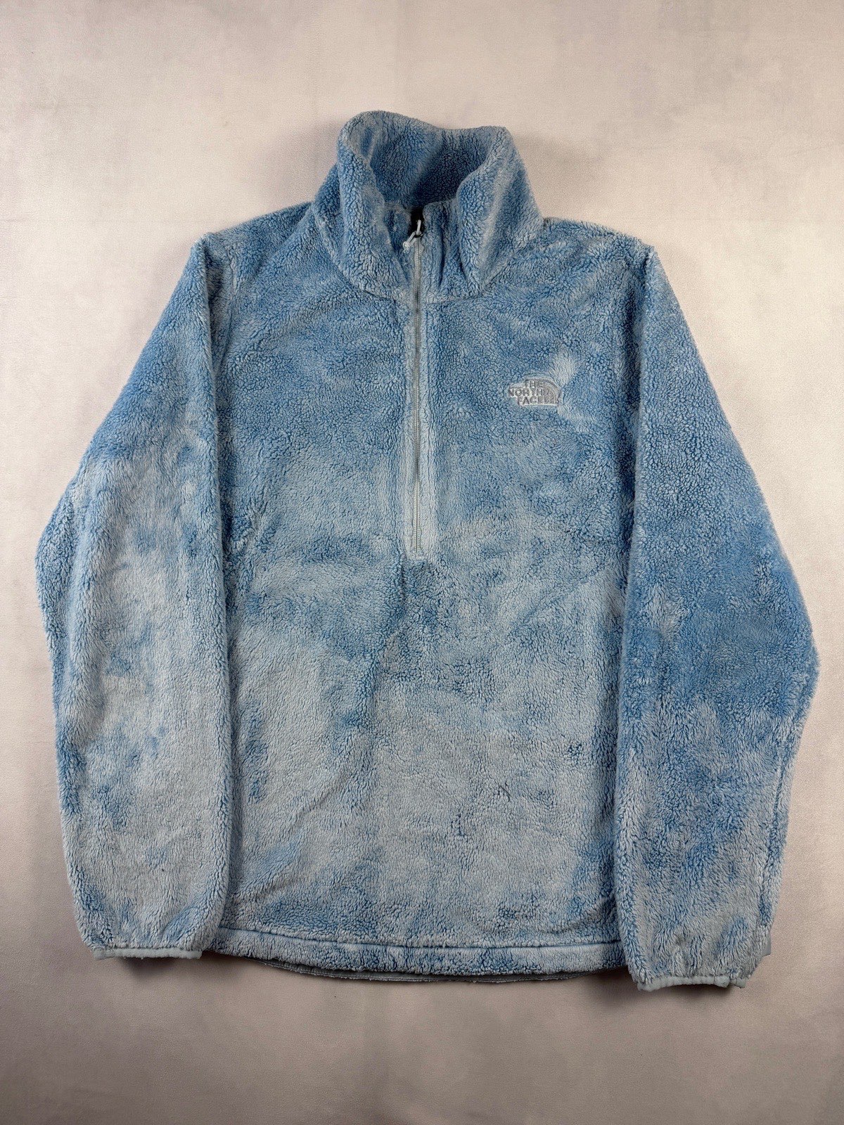 The North Face Women’s Blue High Pile Fleece Hybrid 1/4 Zip XL UK 16-18