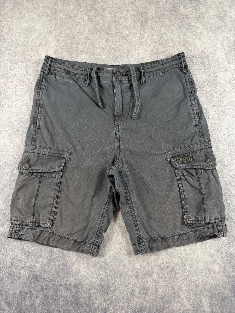 Superdry Utility Wear Cargo Shorts Grey Waist 30 W30 Casual Military