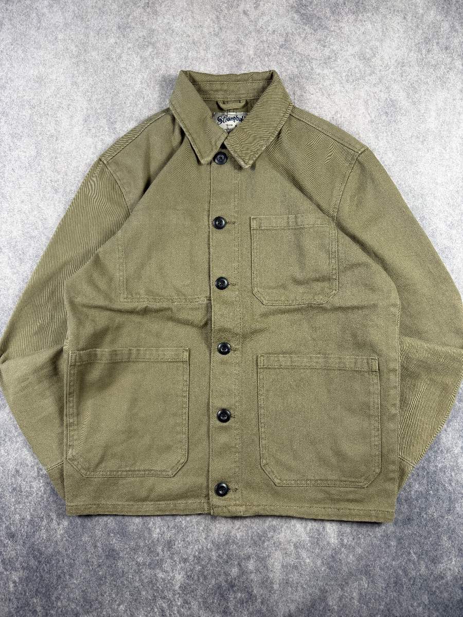 The Stronghold Khaki Chore Jacket Size S Workwear Utility Canvas Oi Polloi Overshirt