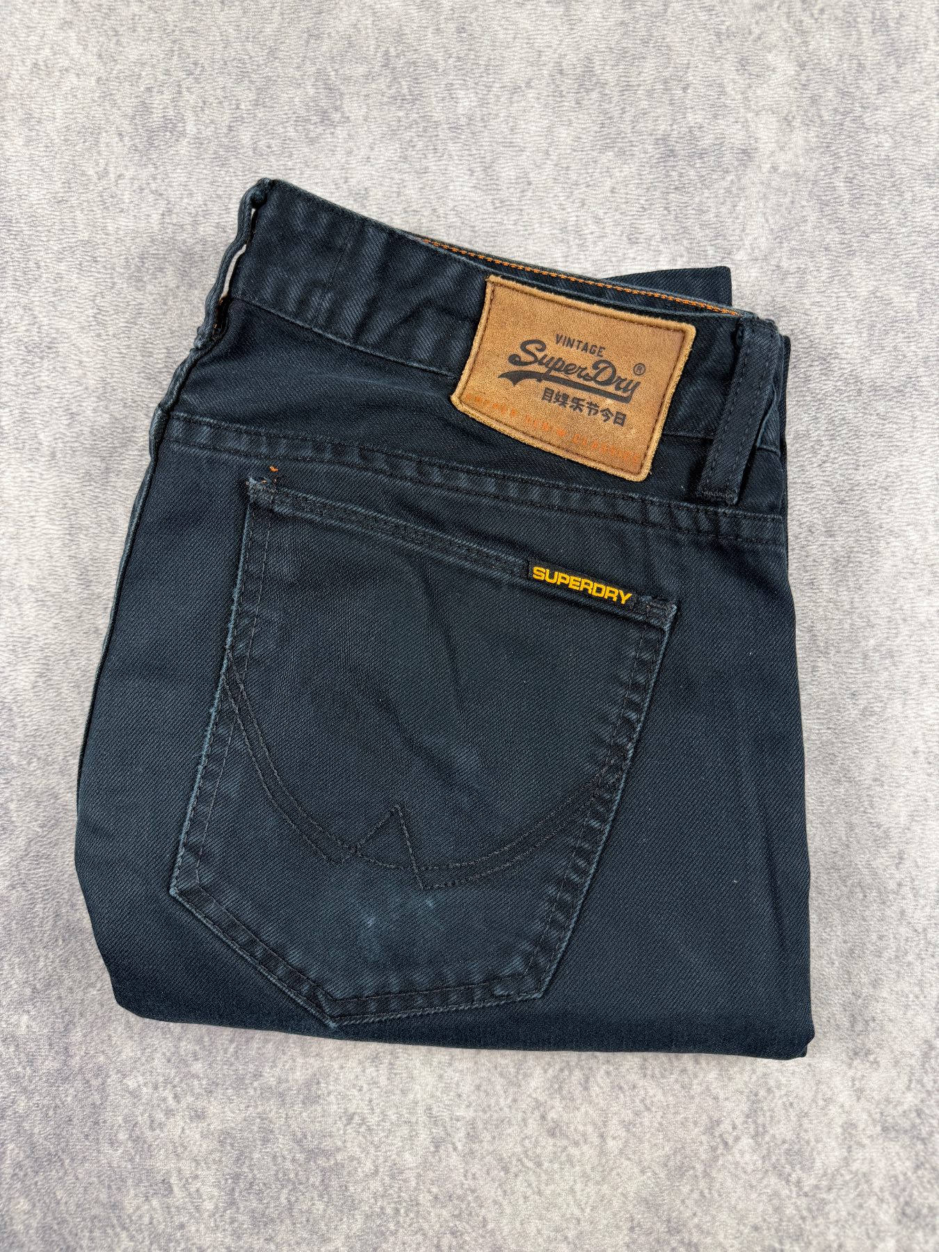 Superdry Vintage Copperfill Loose Jeans W30 L32 Black Denim