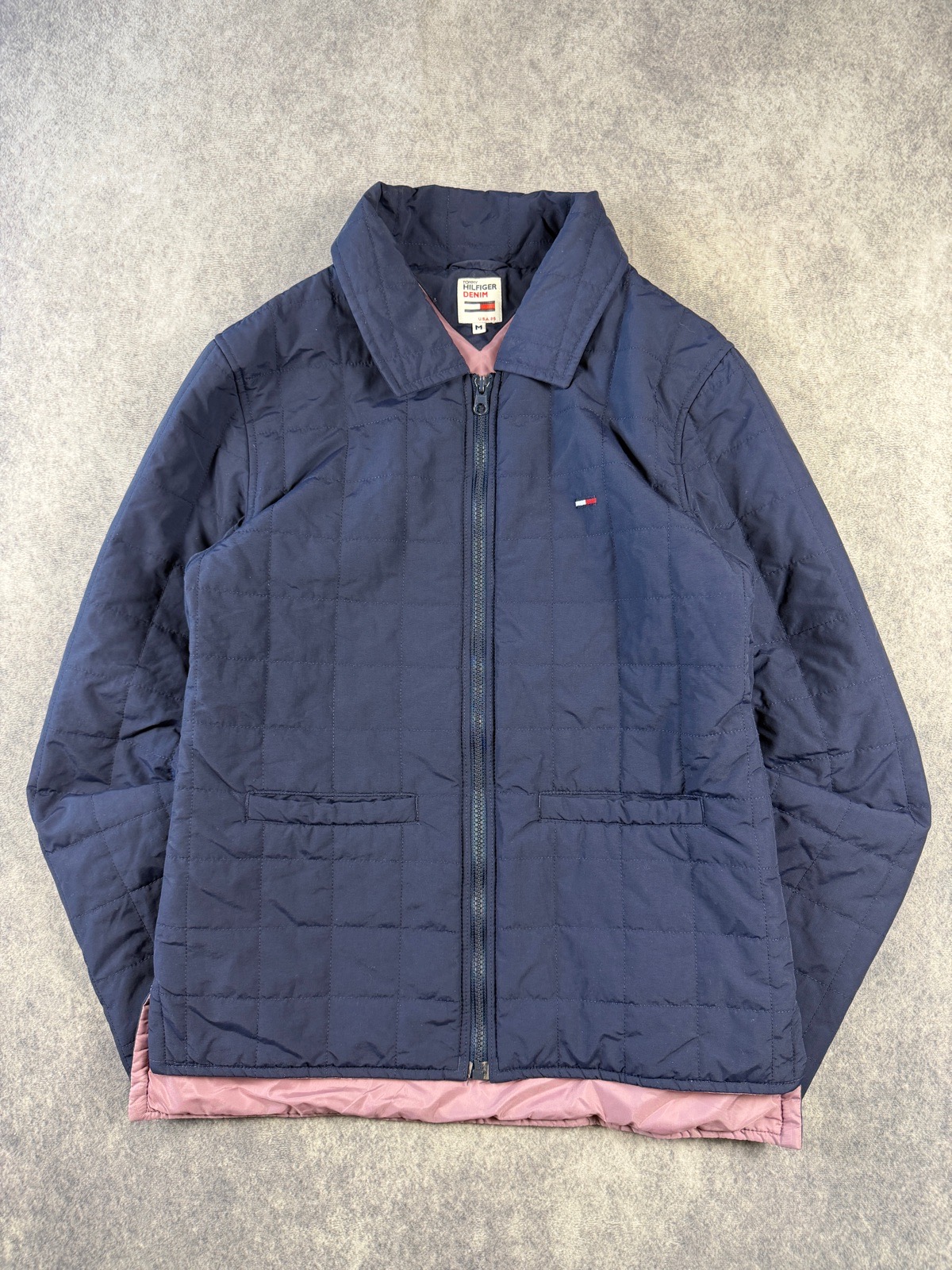Tommy Hilfiger Denim Women’s Quilted Jacket Navy Size M UK 10 Lightweight