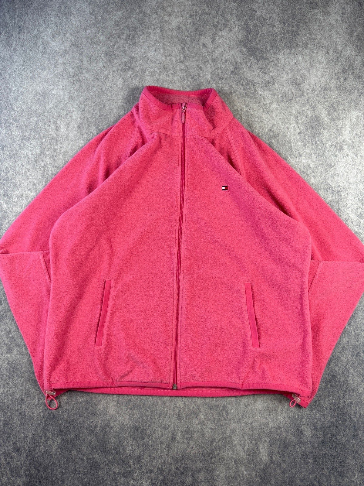 Vintage Y2K 2005 Tommy Hilfiger Pink Fleece Jacket Women’s XL UK 14