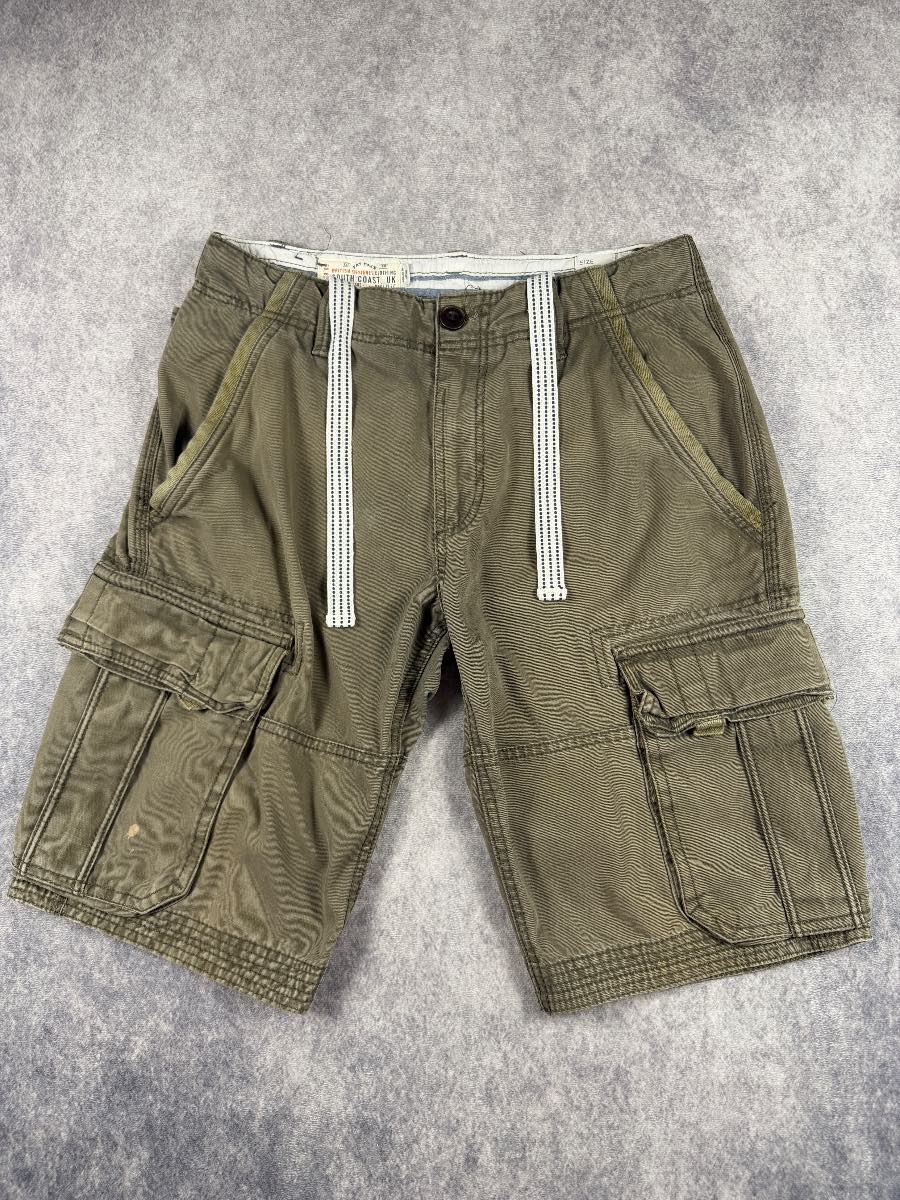 FatFace South Coast Cargo Shorts Khaki Olive W30 Utility Military Casual