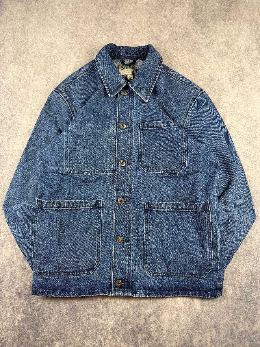 The Stronghold Denim Chore Jacket Size M Blue Workwear Oi Polloi Utility Overshirt
