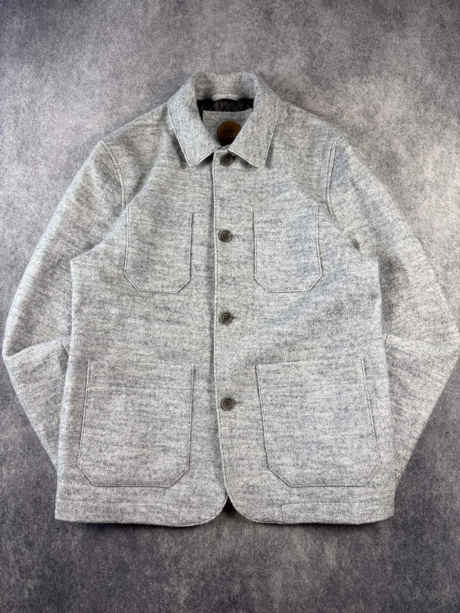 Common People Grey Wool Blend Chore Jacket Men’s Medium Workwear Utility Overshirt