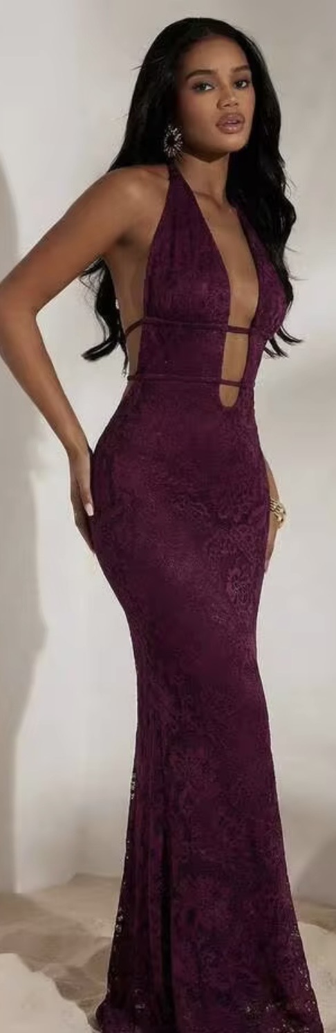 Tie back Halterneck dress