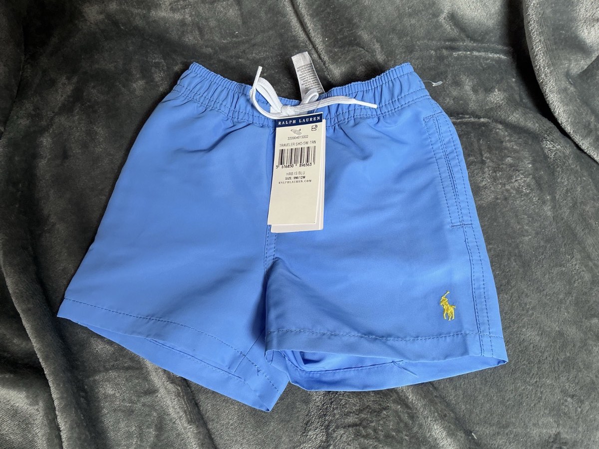 Ralph Lauren boys swim shorts 9-12 months new with tags blue