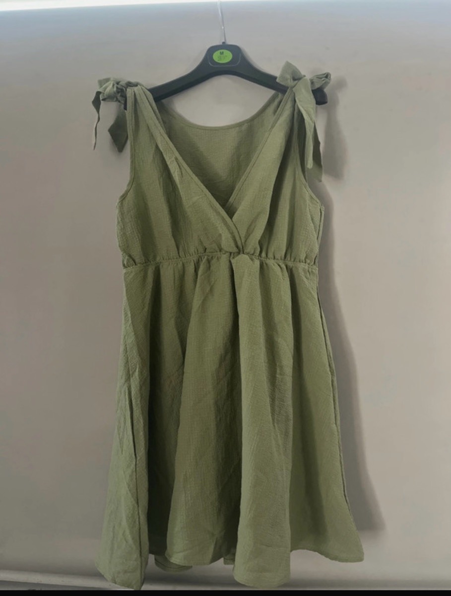 Sage green summer lightweight dress