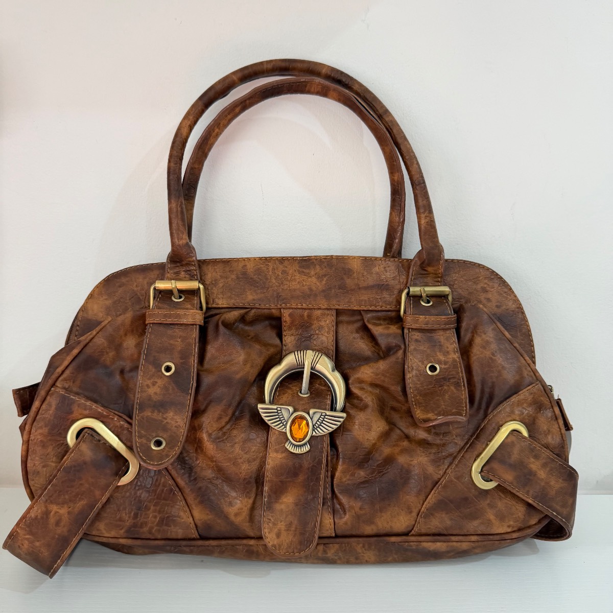 Y2K brown shoulder bag