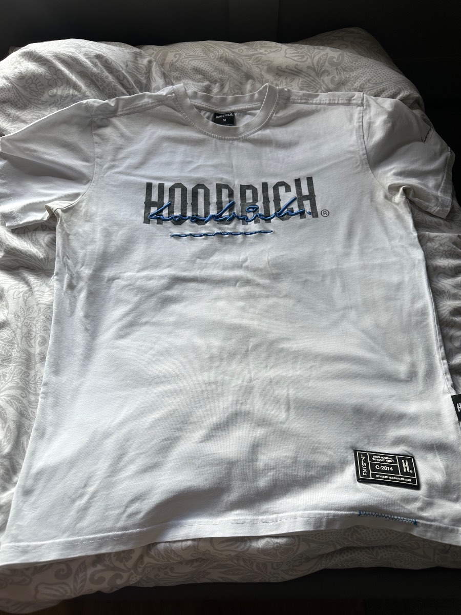 Hoodrich T-Shirt - White/ Blue - Medium