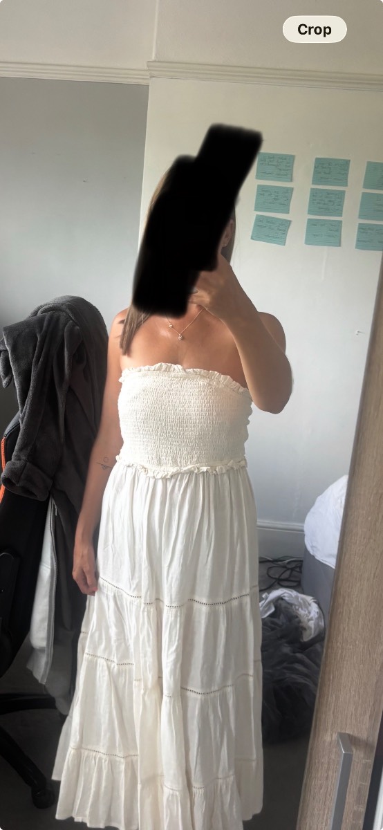 & other stories strapless dress
