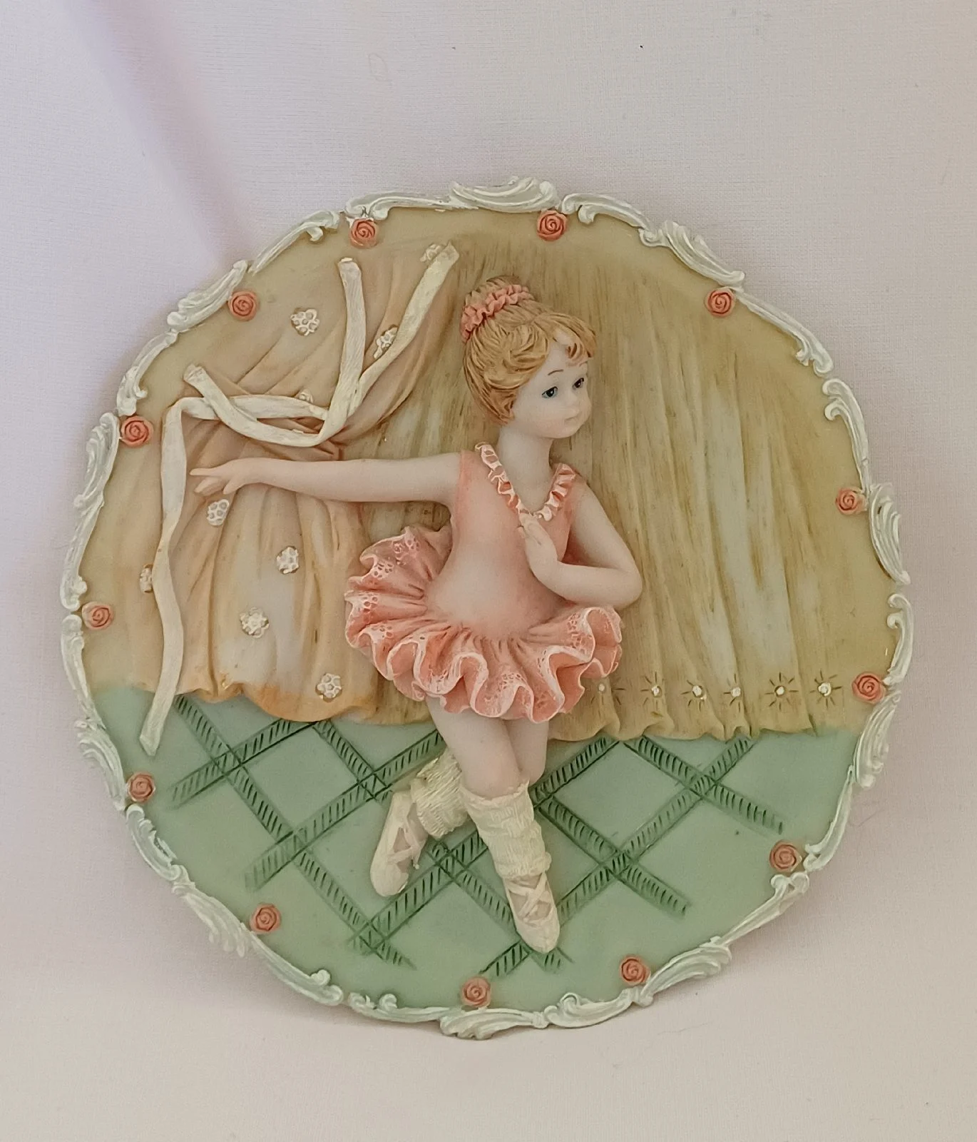 3D Ballerina Ballet Dancer Wall Plaque Pink Girls Bedroom Nursery Decor