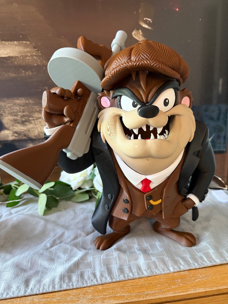 Adorable Tasmanian devil peaky blinders figurine