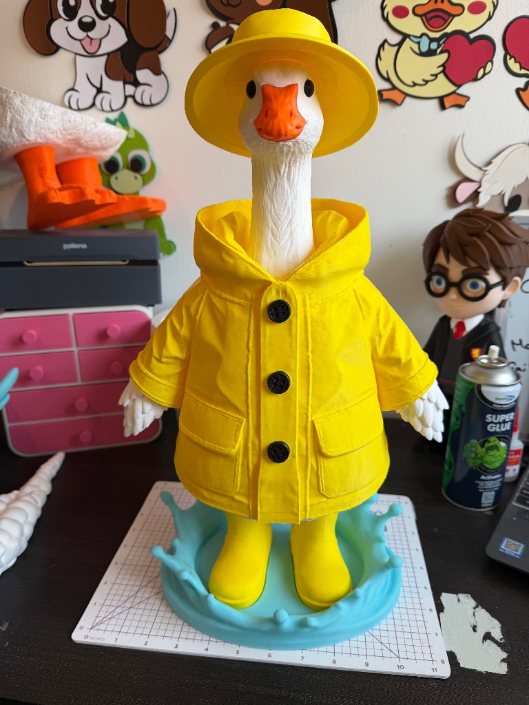 Adorable 3d printed April showers goose