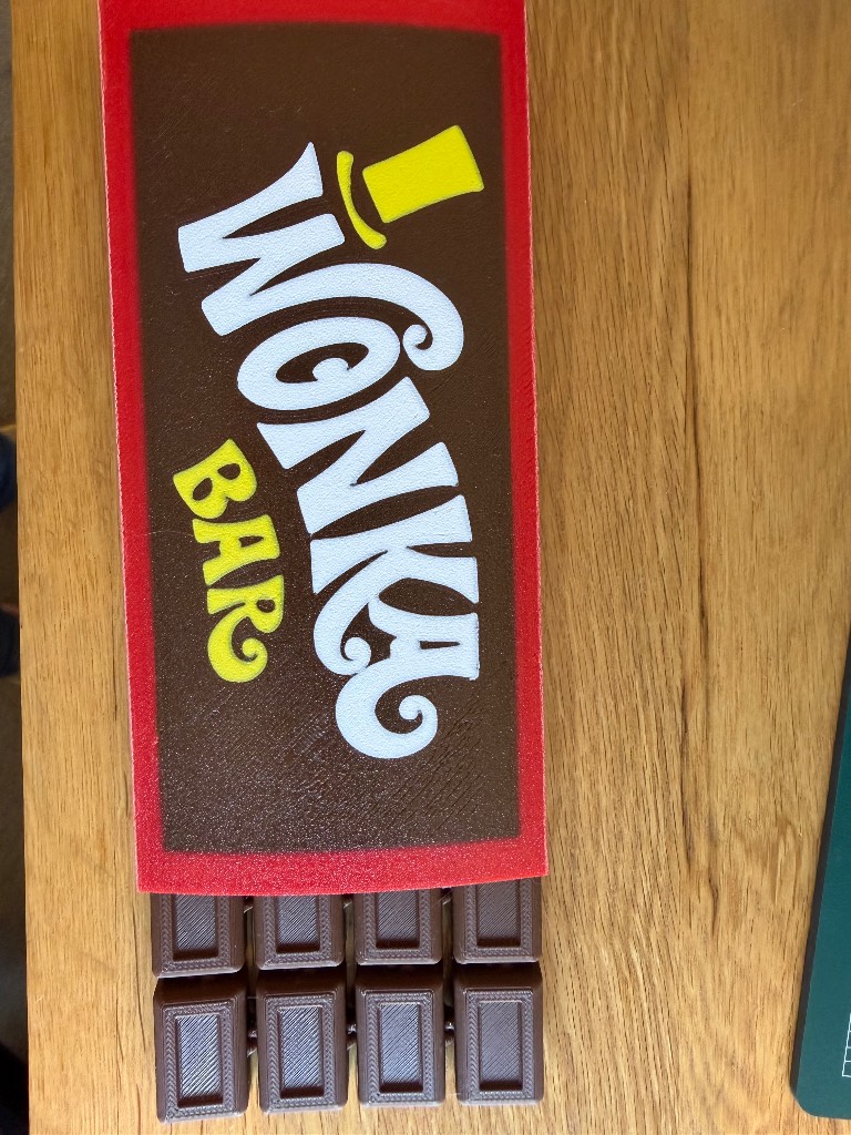 Willy wonka articulated chocolate bar figurine