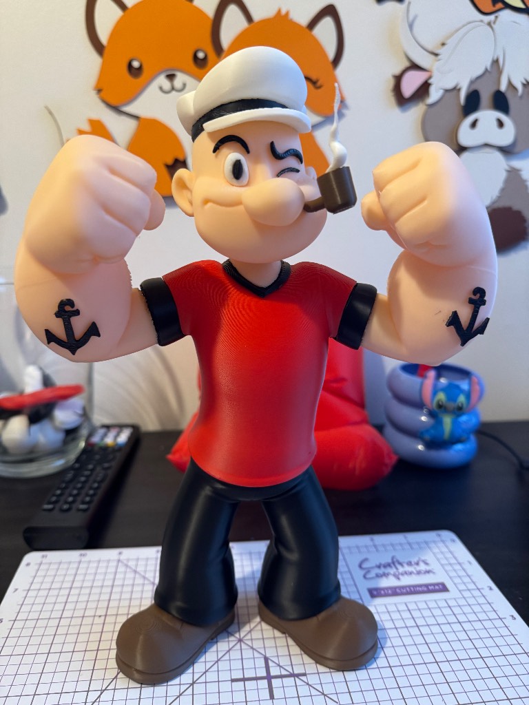 Adorable popeye figurine stands 30cm tall