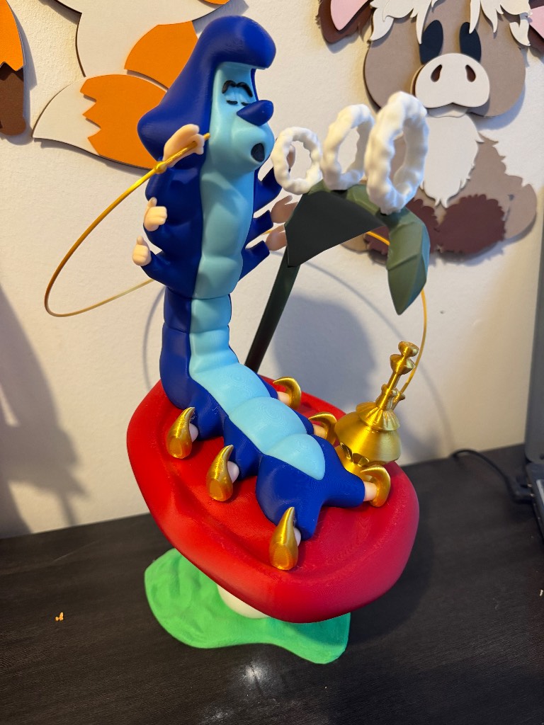 Disney absolem caterpillar figurine Alice in wonderland
