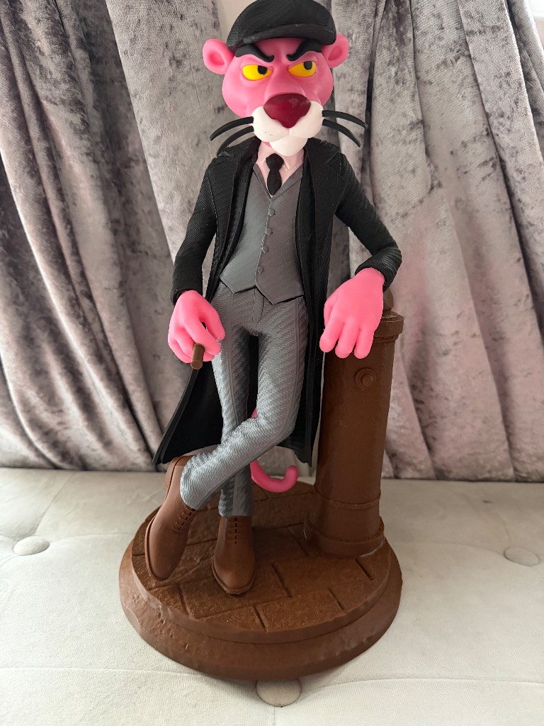 Warner bros peaky blinders pink panther figurine stands 26cm tall