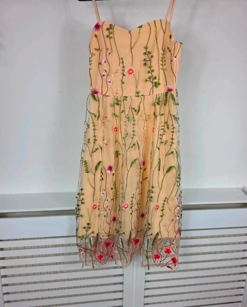 1950s Vintage Floral dress size L/ uk 12