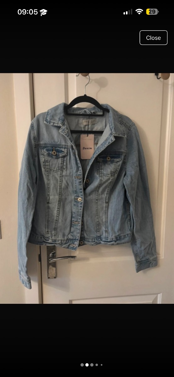 New Look Light Wash Denim Jacket Size 14 — New With Tags Cotton summer