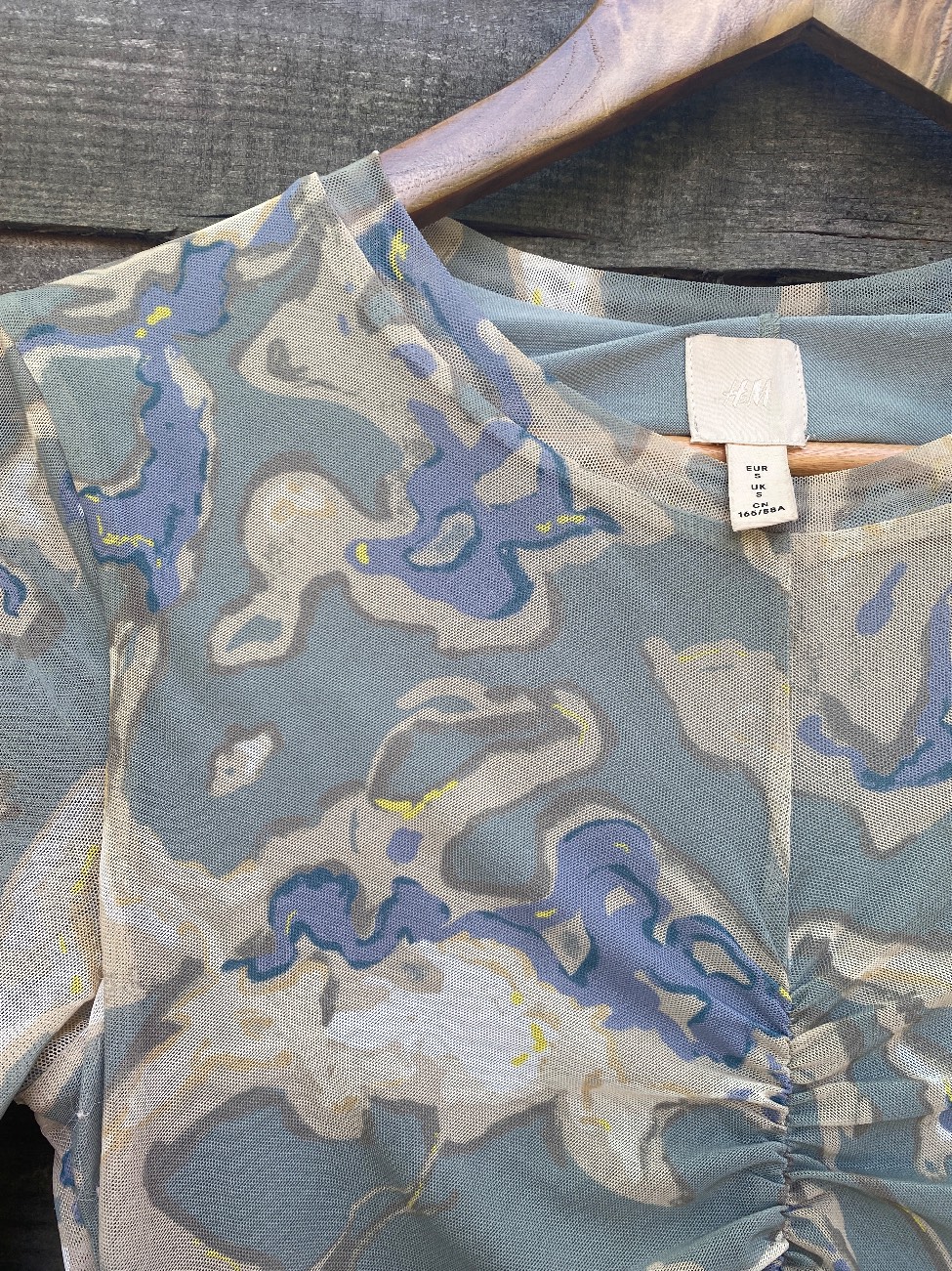 H&M ruched swirl dress