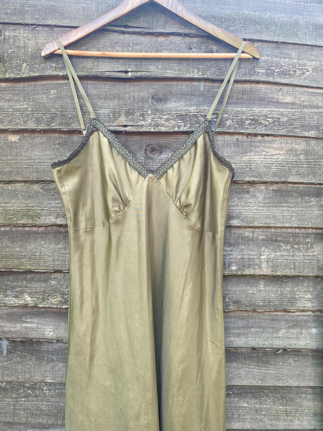 Vintage green slip dress