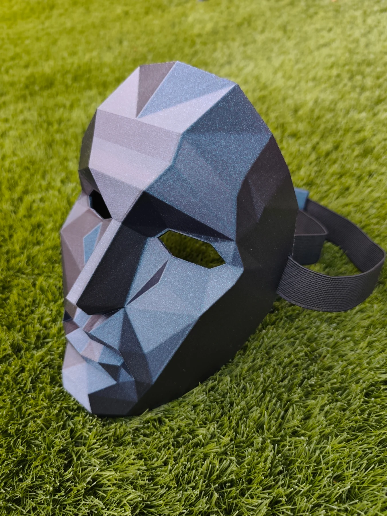3D Printed Front Man Mask - Squid Game Inspired - Galaxy Black