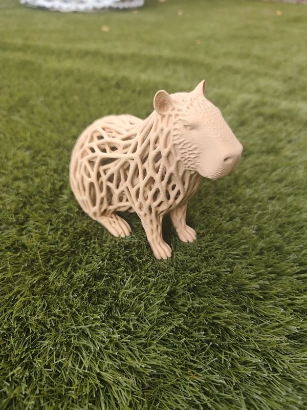 Rootwoven Capybara – 3D Printed Nature Art Sculpture