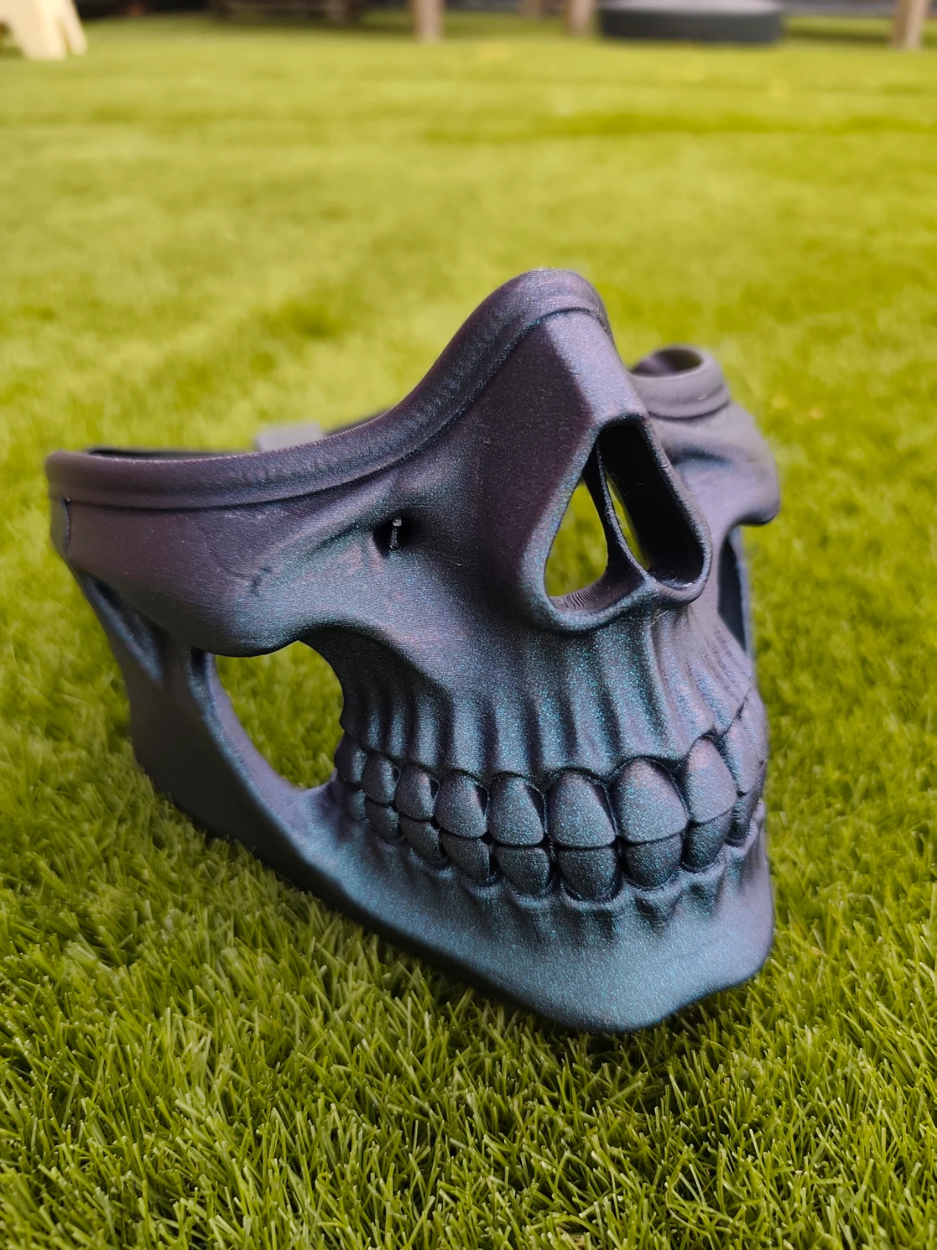 3D Printed Skull Half-Mask - Adult Size