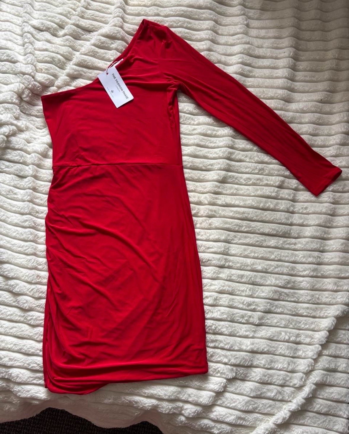 Ladies one shoulder mini dress