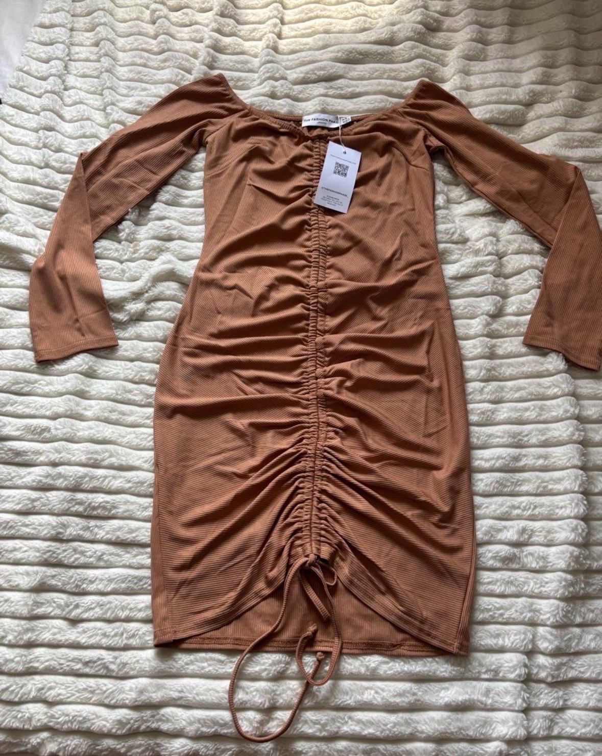 Ladies brand new rouched front dress