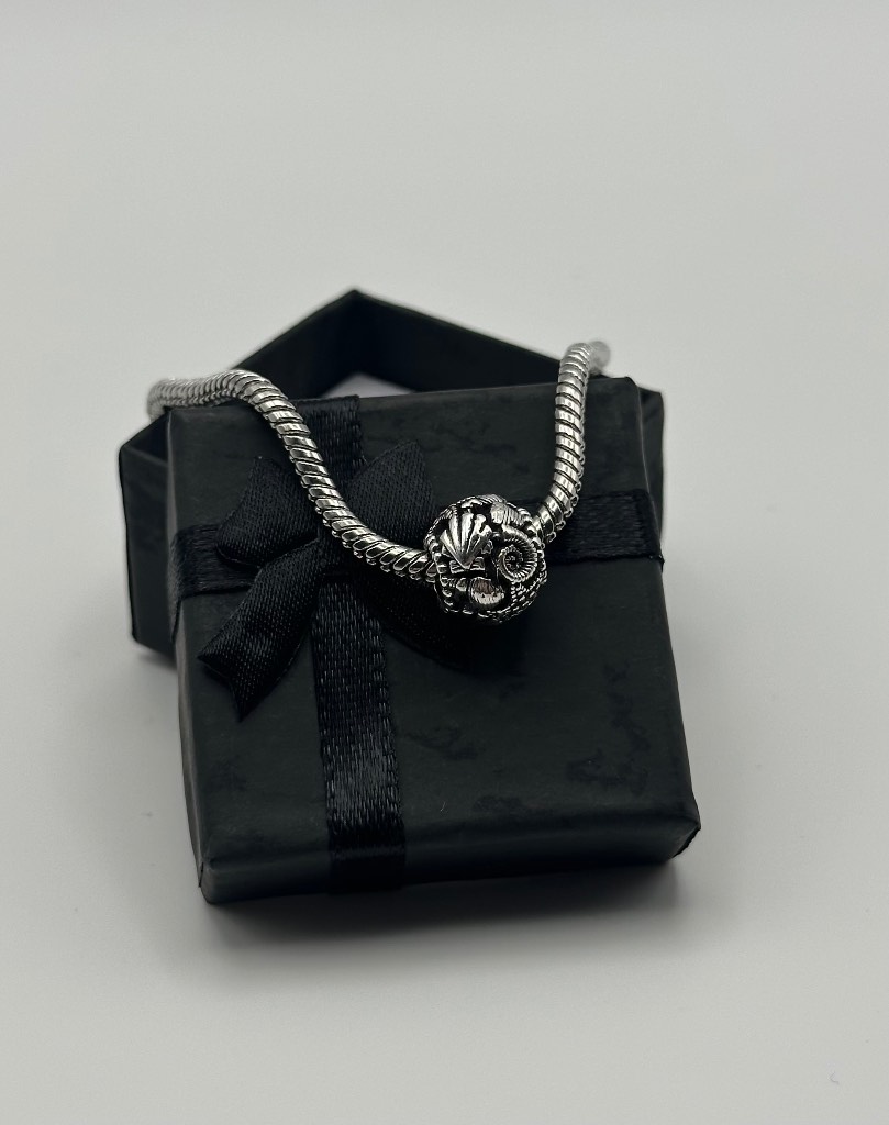 Silver Ocean Creatures Openwork Bracelet Charm