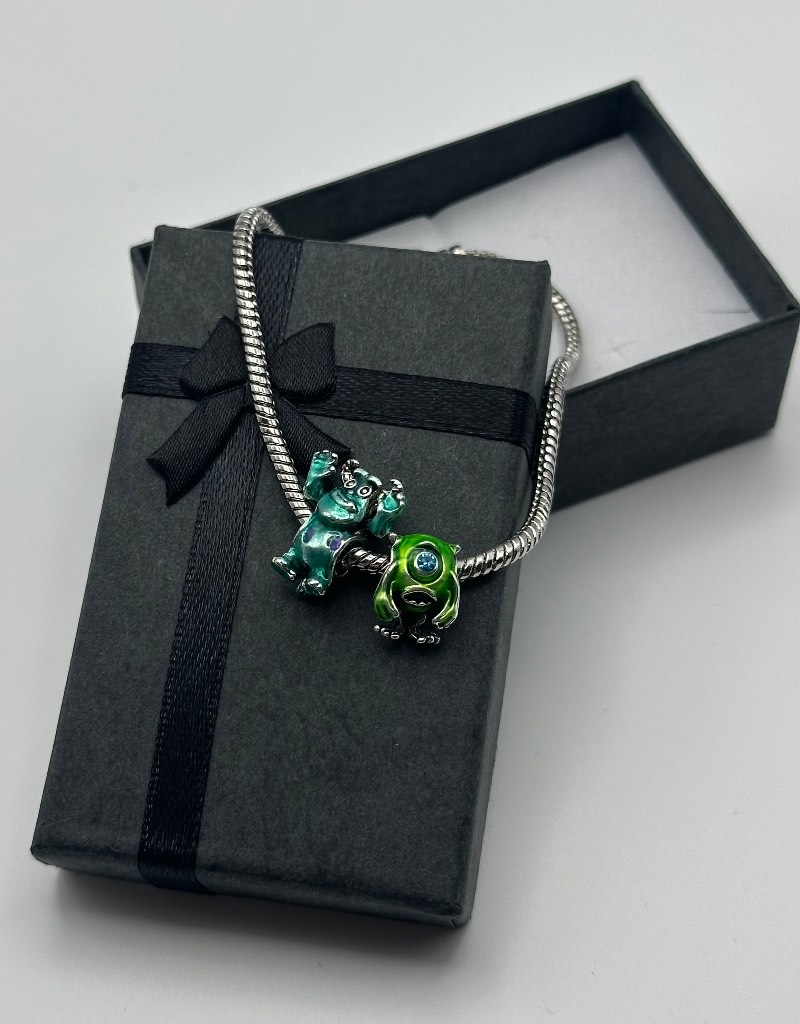 Disney Pixar Monster Inc Mike & Sulley Bracelet Charm Set x2