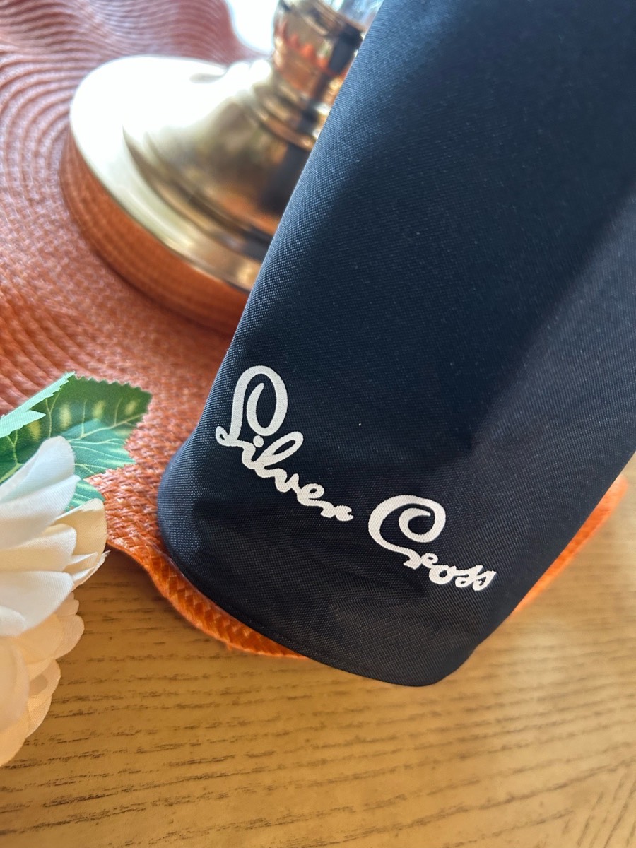 Silver cross insulated bottle holder