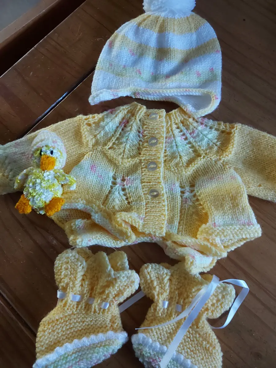 Chicken cardigan set