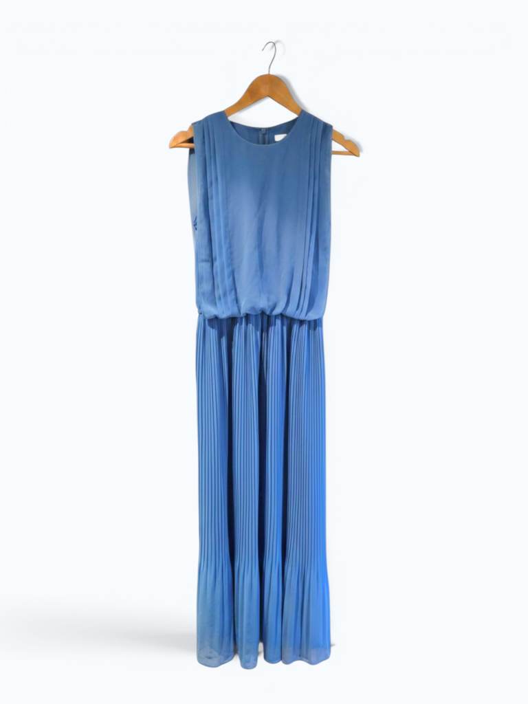 💙 Oasis Blue Pleated Maxi Dress | Size 8 👗