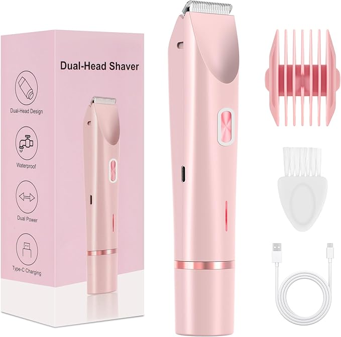 Women’s Electric Bikini Trimmer – Rechargeable Body Hair Remover 2-in-1