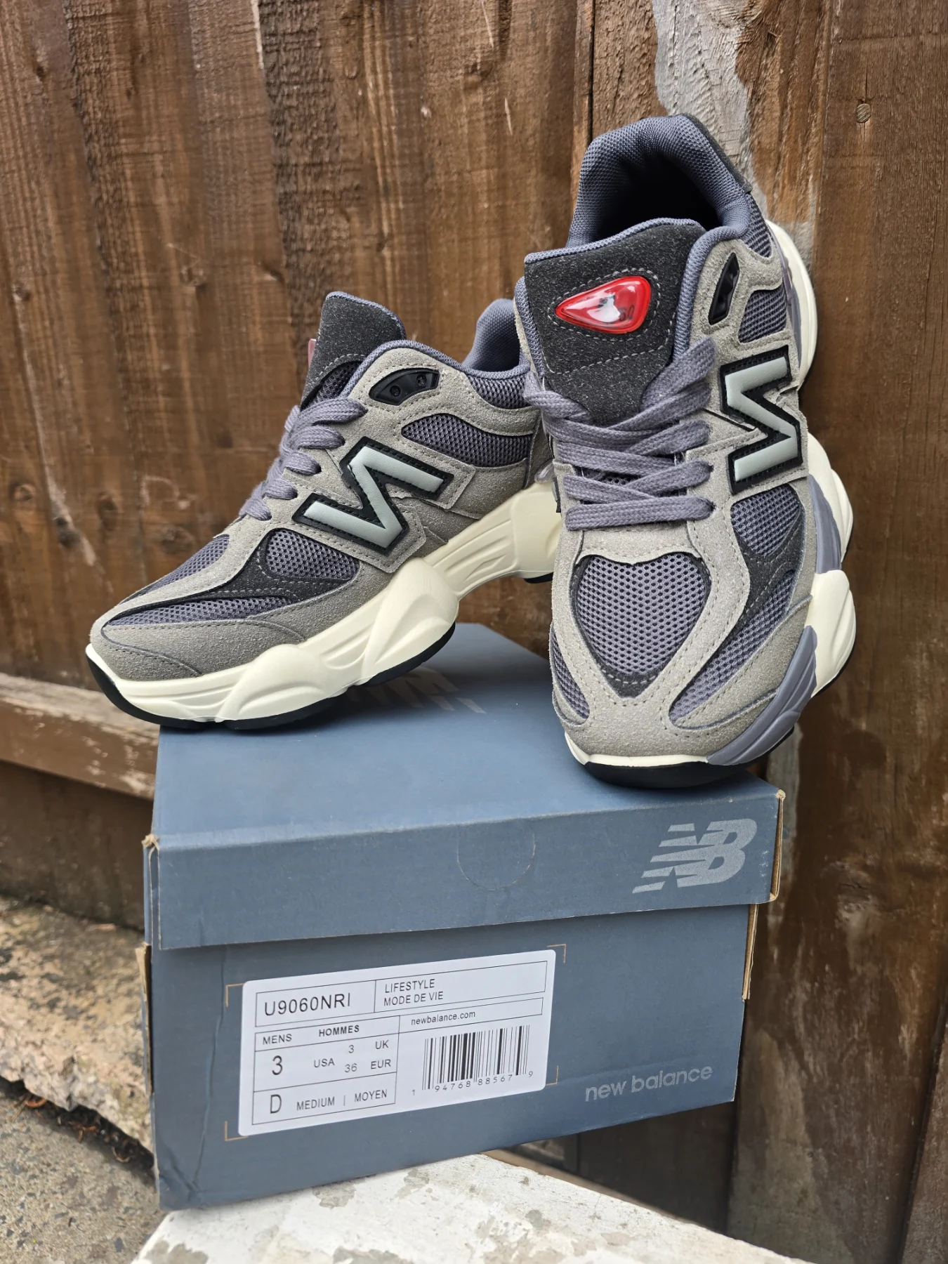 New Balance 9060 U9060NR Grey Trainers UK 3